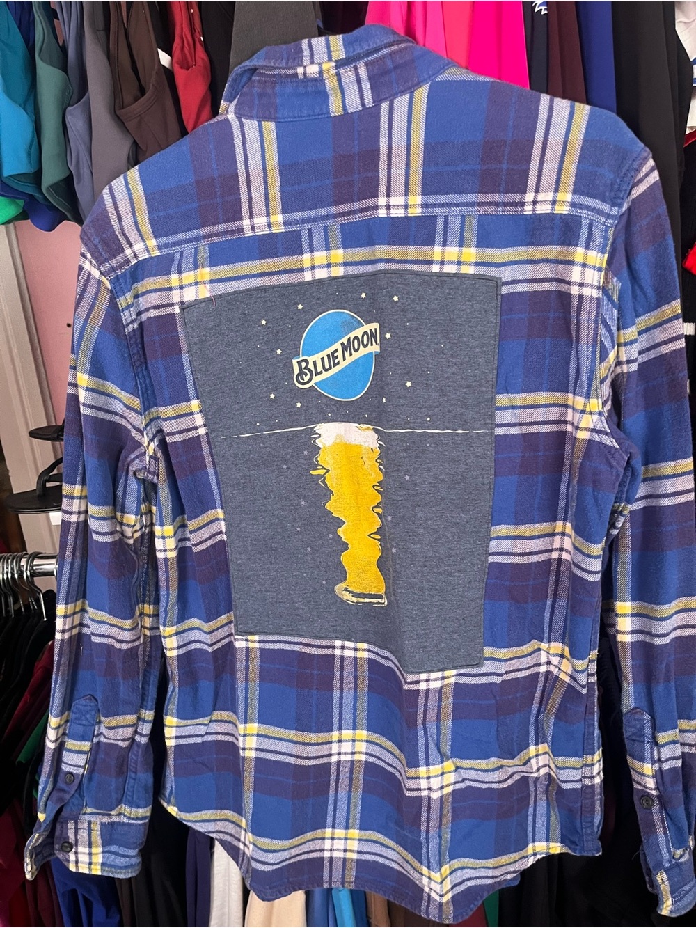 Custom American Eagle Outfitters Blue Moon Plaid Flannel Shirt